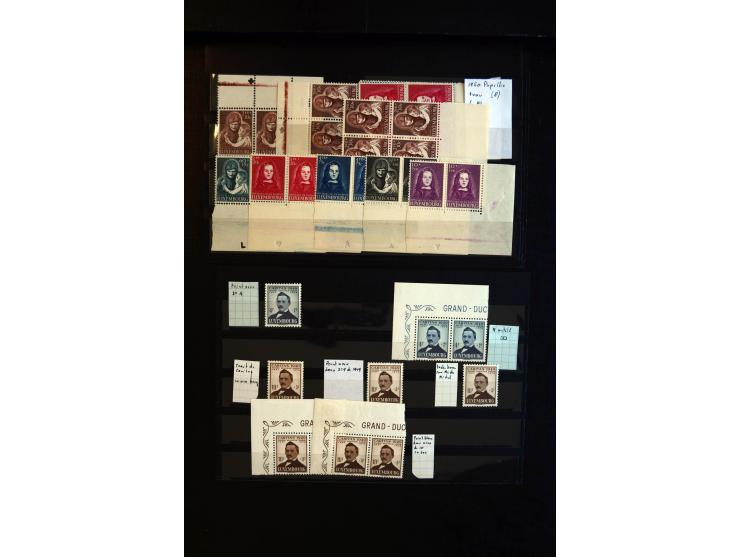 1930/83 (ca.), meist postfrischer Bestand in 9 Kassetten, dabei viele bessere 4er-Blocks, Rollenstreifen, Plattenfehler, etc.
