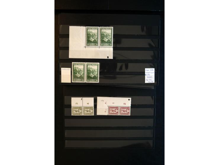 1930/83 (ca.), meist postfrischer Bestand in 9 Kassetten, dabei viele bessere 4er-Blocks, Rollenstreifen, Plattenfehler, etc.