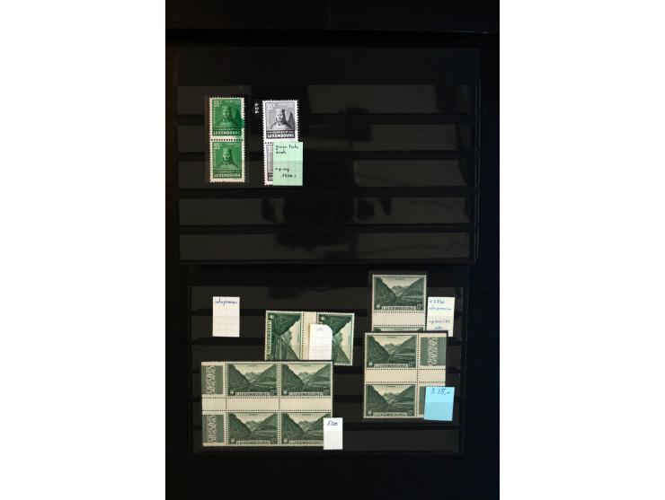 1930/83 (ca.), meist postfrischer Bestand in 9 Kassetten, dabei viele bessere 4er-Blocks, Rollenstreifen, Plattenfehler, etc.