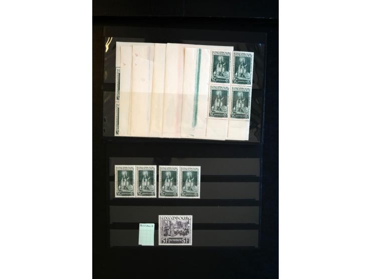 1930/83 (ca.), meist postfrischer Bestand in 9 Kassetten, dabei viele bessere 4er-Blocks, Rollenstreifen, Plattenfehler, etc.