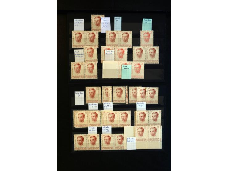 1930/83 (ca.), meist postfrischer Bestand in 9 Kassetten, dabei viele bessere 4er-Blocks, Rollenstreifen, Plattenfehler, etc.