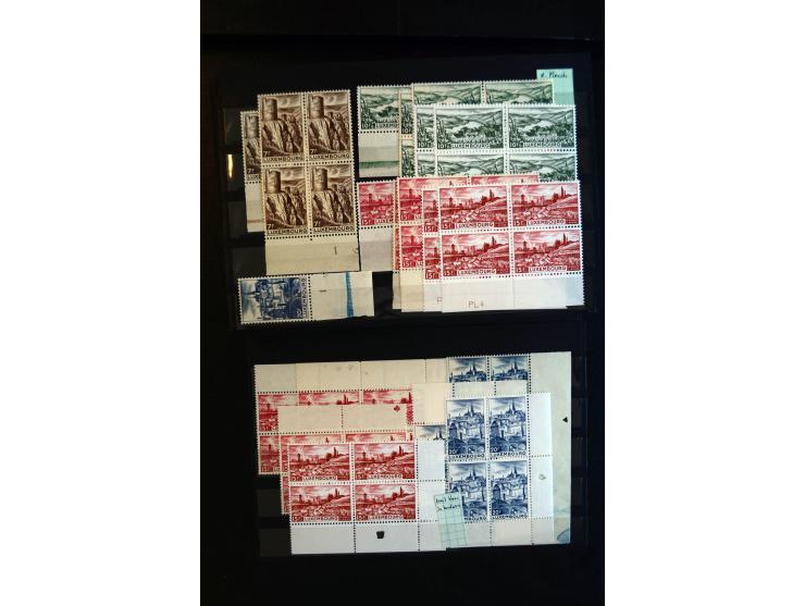 1930/83 (ca.), meist postfrischer Bestand in 9 Kassetten, dabei viele bessere 4er-Blocks, Rollenstreifen, Plattenfehler, etc.