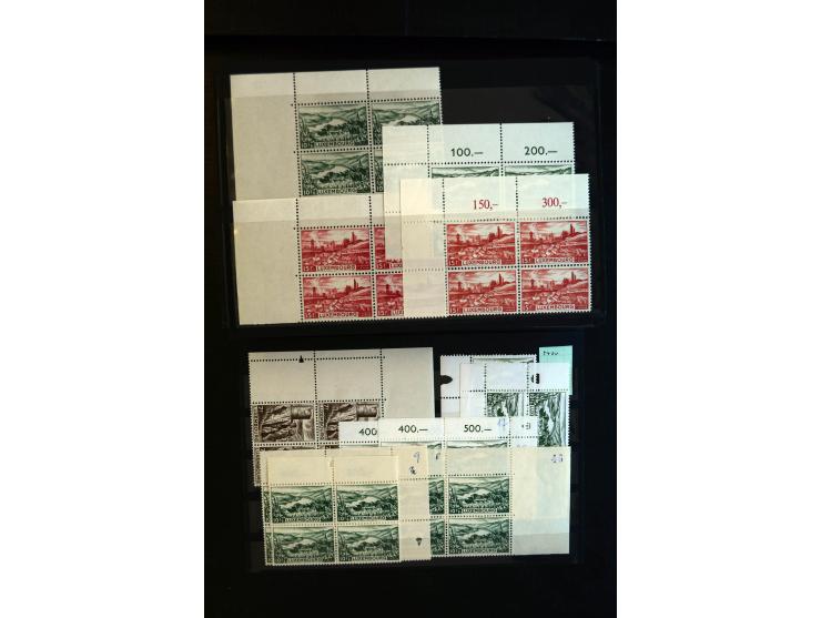 1930/83 (ca.), meist postfrischer Bestand in 9 Kassetten, dabei viele bessere 4er-Blocks, Rollenstreifen, Plattenfehler, etc.