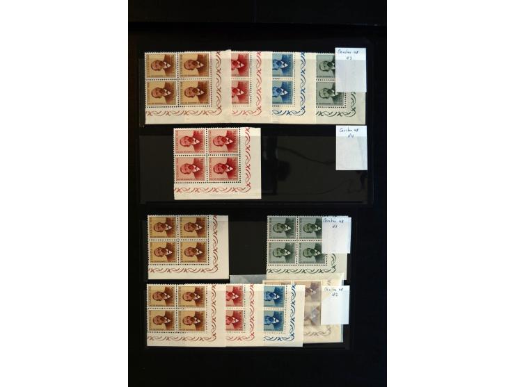 1930/83 (ca.), meist postfrischer Bestand in 9 Kassetten, dabei viele bessere 4er-Blocks, Rollenstreifen, Plattenfehler, etc.