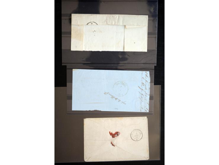 1852/58, 24 Briefe und Vorderseiten mit Nr. 1 (17 + 4er-Streifen) und Nr.2 (6)