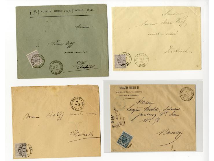 1859/74 (ca.), rund 40 frankierte Briefe, dabei gute Frankaturen, u.a. Nr. 8 auf Brief (Attest Boettger BPP) und Nr. 10 auf B