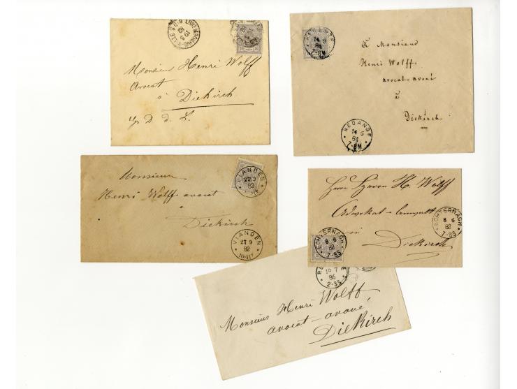 1859/74 (ca.), rund 40 frankierte Briefe, dabei gute Frankaturen, u.a. Nr. 8 auf Brief (Attest Boettger BPP) und Nr. 10 auf B