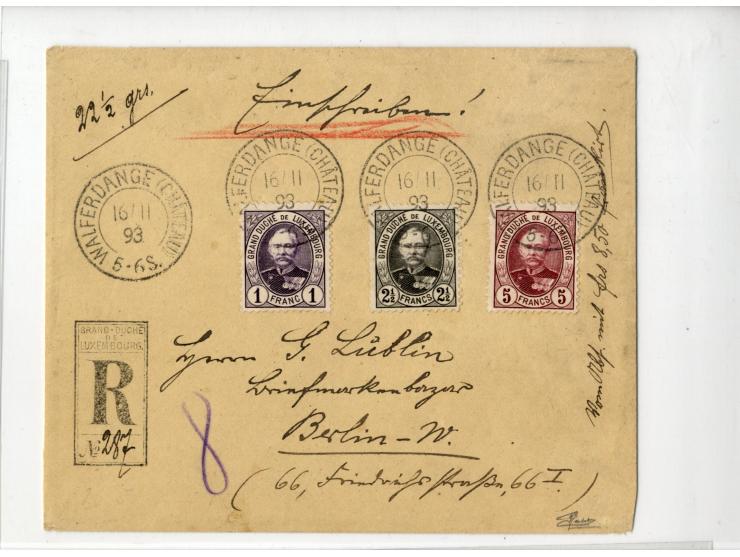 1885/1916, 28 Briefe und Karten, dabei u.a. R-Briefe nach Gibraltar, Salvador und Dänisch Westindien