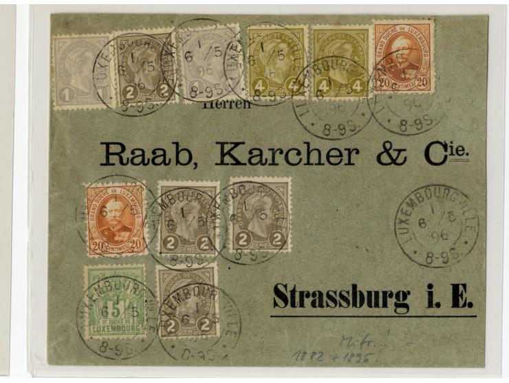 1885/1916, 28 Briefe und Karten, dabei u.a. R-Briefe nach Gibraltar, Salvador und Dänisch Westindien