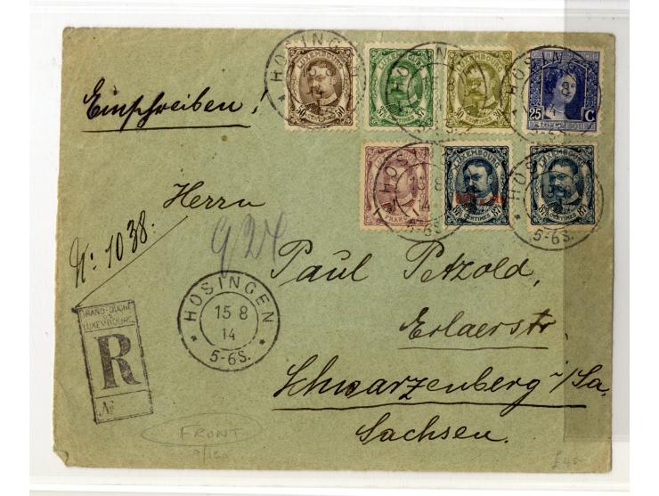 1885/1916, 28 Briefe und Karten, dabei u.a. R-Briefe nach Gibraltar, Salvador und Dänisch Westindien