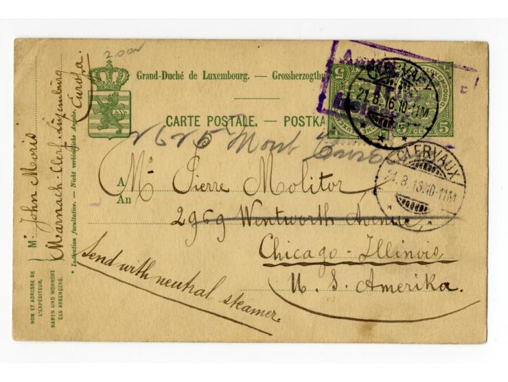1885/1916, 28 Briefe und Karten, dabei u.a. R-Briefe nach Gibraltar, Salvador und Dänisch Westindien