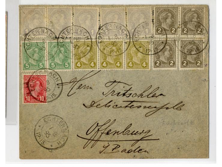 1885/1916, 28 Briefe und Karten, dabei u.a. R-Briefe nach Gibraltar, Salvador und Dänisch Westindien