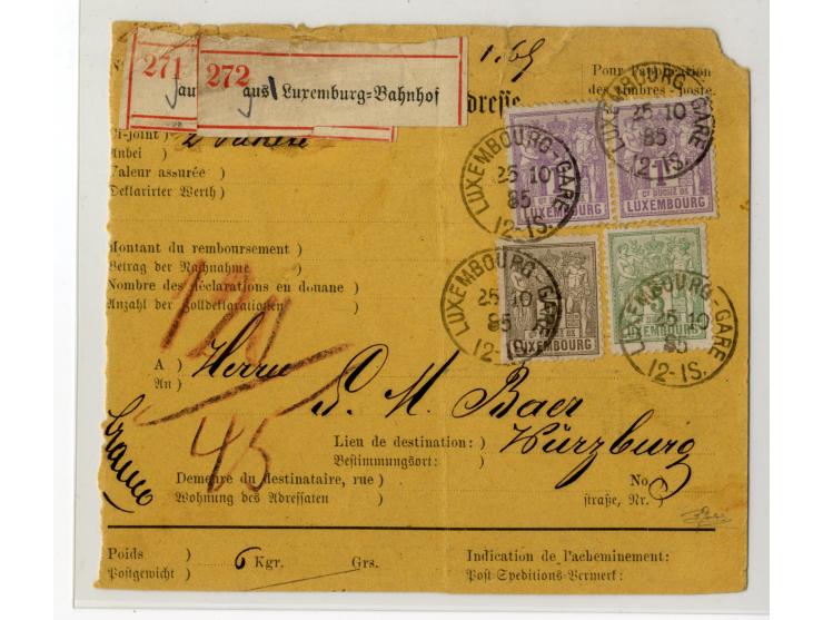 1885/1916, 28 Briefe und Karten, dabei u.a. R-Briefe nach Gibraltar, Salvador und Dänisch Westindien