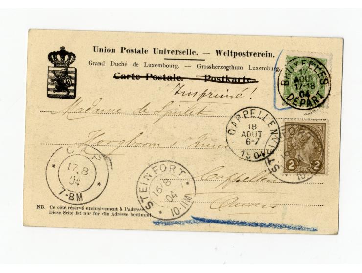 1885/1916, 28 Briefe und Karten, dabei u.a. R-Briefe nach Gibraltar, Salvador und Dänisch Westindien