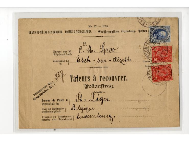 1885/1916, 28 Briefe und Karten, dabei u.a. R-Briefe nach Gibraltar, Salvador und Dänisch Westindien