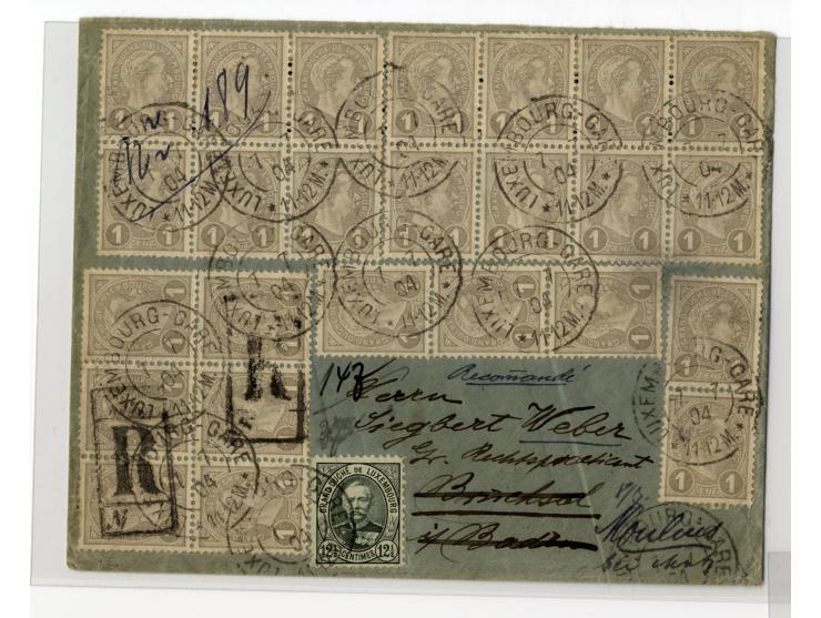 1885/1916, 28 Briefe und Karten, dabei u.a. R-Briefe nach Gibraltar, Salvador und Dänisch Westindien