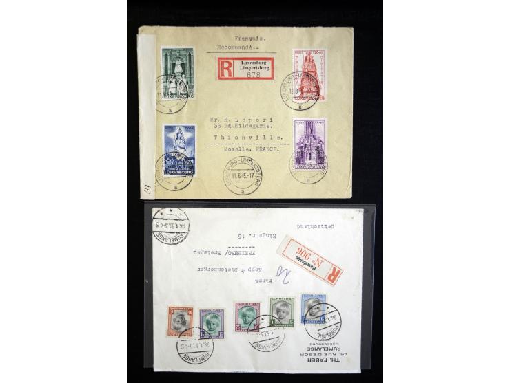 1910/57 (ca.), über 300 Briefe und Karten, dabei u.a. gute FDC wie Mi. 423-26 (2), 468-73 (2), 478-83 und 488-89