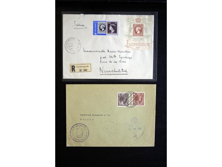 1910/57 (ca.), über 300 Briefe und Karten, dabei u.a. gute FDC wie Mi. 423-26 (2), 468-73 (2), 478-83 und 488-89