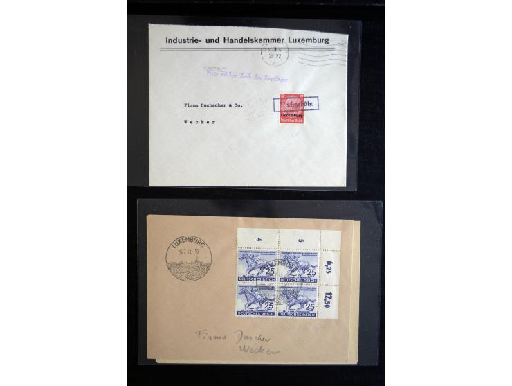 1910/57 (ca.), über 300 Briefe und Karten, dabei u.a. gute FDC wie Mi. 423-26 (2), 468-73 (2), 478-83 und 488-89