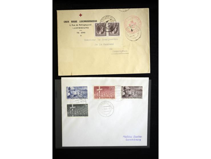 1910/57 (ca.), über 300 Briefe und Karten, dabei u.a. gute FDC wie Mi. 423-26 (2), 468-73 (2), 478-83 und 488-89
