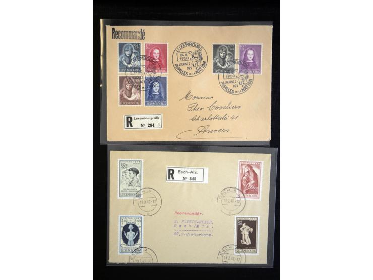 1910/57 (ca.), über 300 Briefe und Karten, dabei u.a. gute FDC wie Mi. 423-26 (2), 468-73 (2), 478-83 und 488-89