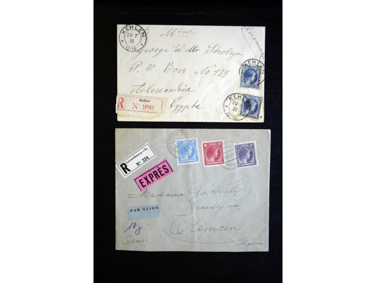 1910/57 (ca.), über 300 Briefe und Karten, dabei u.a. gute FDC wie Mi. 423-26 (2), 468-73 (2), 478-83 und 488-89