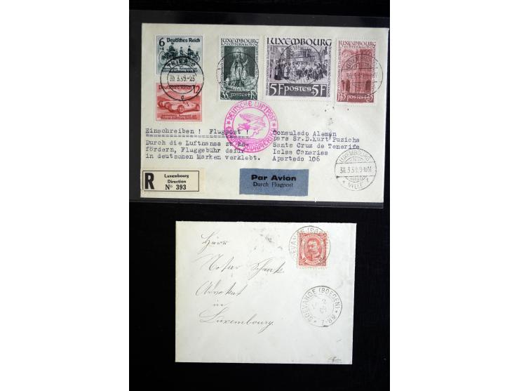 1915/52 (ca.), über 40 Briefe, Karten und Frachtscheine, dabei diverse Portomarken-Frankaturen, Luftpost, etc