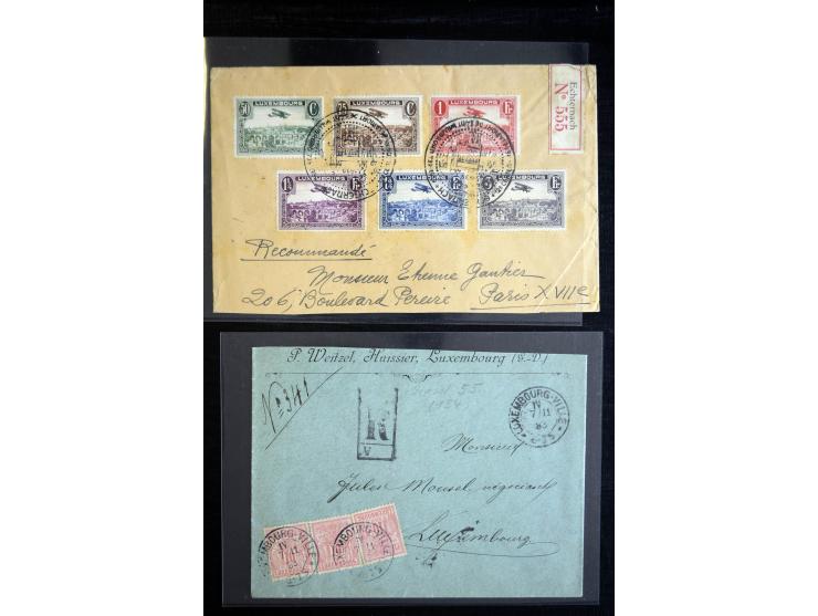 1915/52 (ca.), über 40 Briefe, Karten und Frachtscheine, dabei diverse Portomarken-Frankaturen, Luftpost, etc