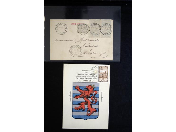 1915/52 (ca.), über 40 Briefe, Karten und Frachtscheine, dabei diverse Portomarken-Frankaturen, Luftpost, etc