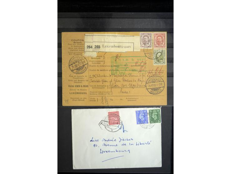 1915/52 (ca.), über 40 Briefe, Karten und Frachtscheine, dabei diverse Portomarken-Frankaturen, Luftpost, etc