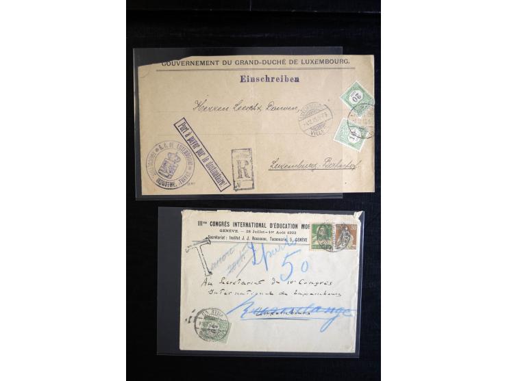 1915/52 (ca.), über 40 Briefe, Karten und Frachtscheine, dabei diverse Portomarken-Frankaturen, Luftpost, etc