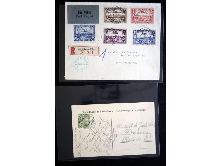 1915/52 (ca.), über 40 Briefe, Karten und Frachtscheine, dabei diverse Portomarken-Frankaturen, Luftpost, etc