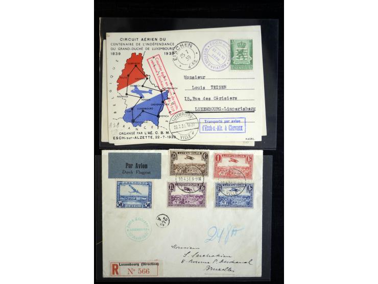1915/52 (ca.), über 40 Briefe, Karten und Frachtscheine, dabei diverse Portomarken-Frankaturen, Luftpost, etc