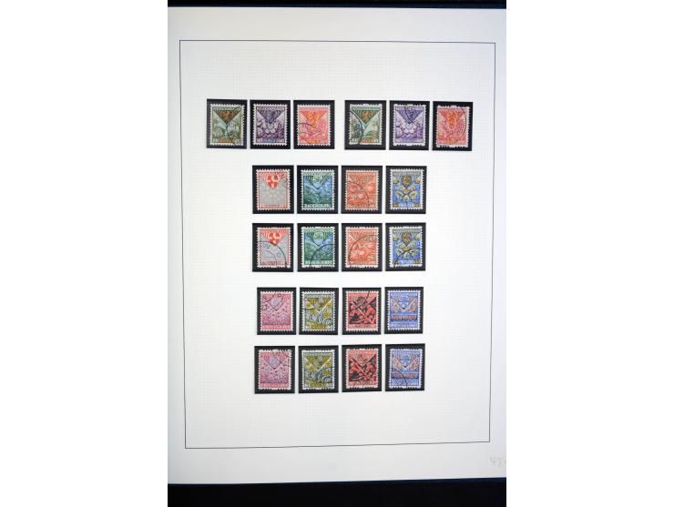 1852/1956,gestempelte 2bändige Sammlung, spezialisiert gesammelt, die erste Ausgabe nach Platten, später nach Zähnungen, dabe