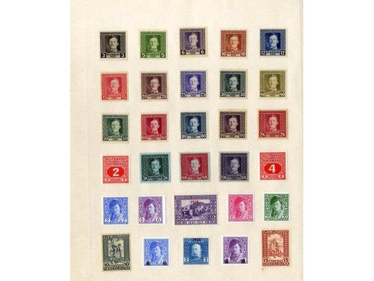 1850/1915 (ca.), ungebrauchte und gestempelte alte Sammlung mit Ungarn und Bosnien-Herzegowina