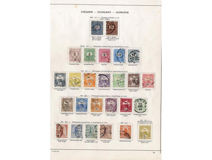 1850/1915 (ca.), ungebrauchte und gestempelte alte Sammlung mit Ungarn und Bosnien-Herzegowina