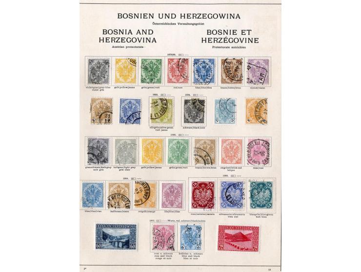 1850/1915 (ca.), ungebrauchte und gestempelte alte Sammlung mit Ungarn und Bosnien-Herzegowina
