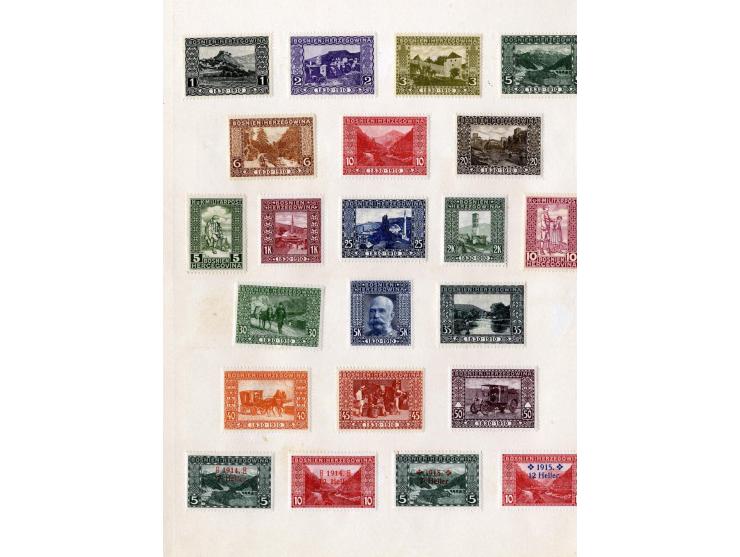 1850/1915 (ca.), ungebrauchte und gestempelte alte Sammlung mit Ungarn und Bosnien-Herzegowina