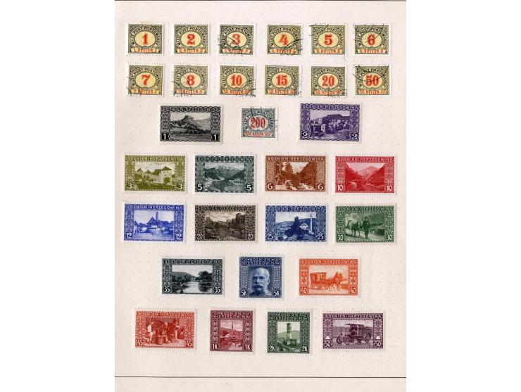1850/1915 (ca.), ungebrauchte und gestempelte alte Sammlung mit Ungarn und Bosnien-Herzegowina