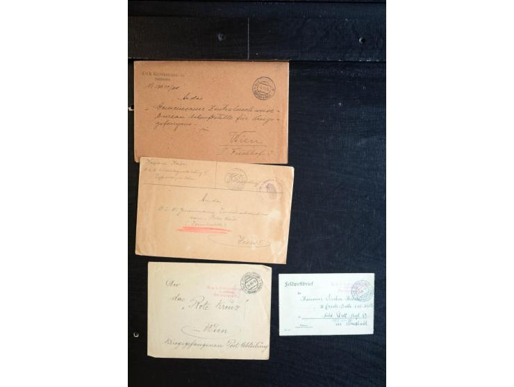 1914/18, umfangreicher Sammlungsposten mit einigen hundert Zensurbriefen und Karten inkl. viel Feldpost, dabei viele verschie