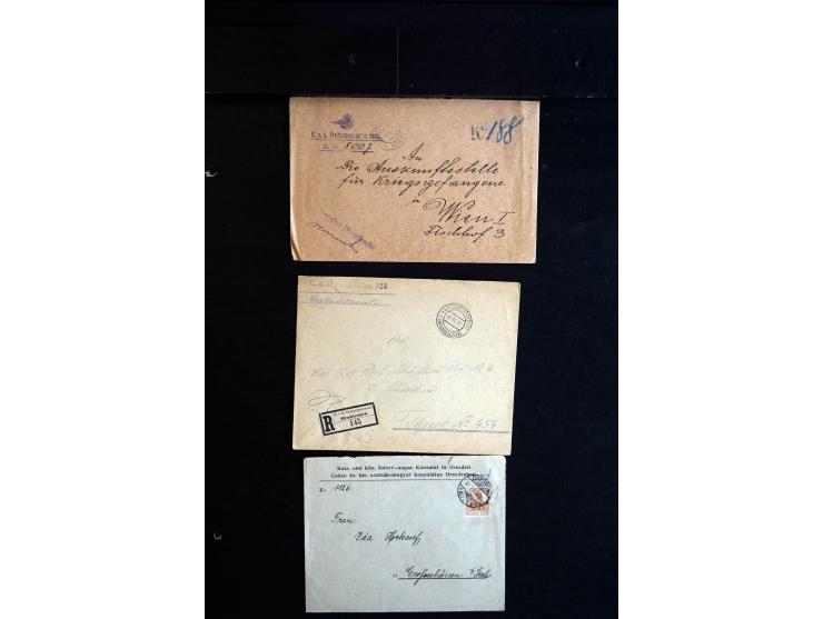 1914/18, umfangreicher Sammlungsposten mit einigen hundert Zensurbriefen und Karten inkl. viel Feldpost, dabei viele verschie