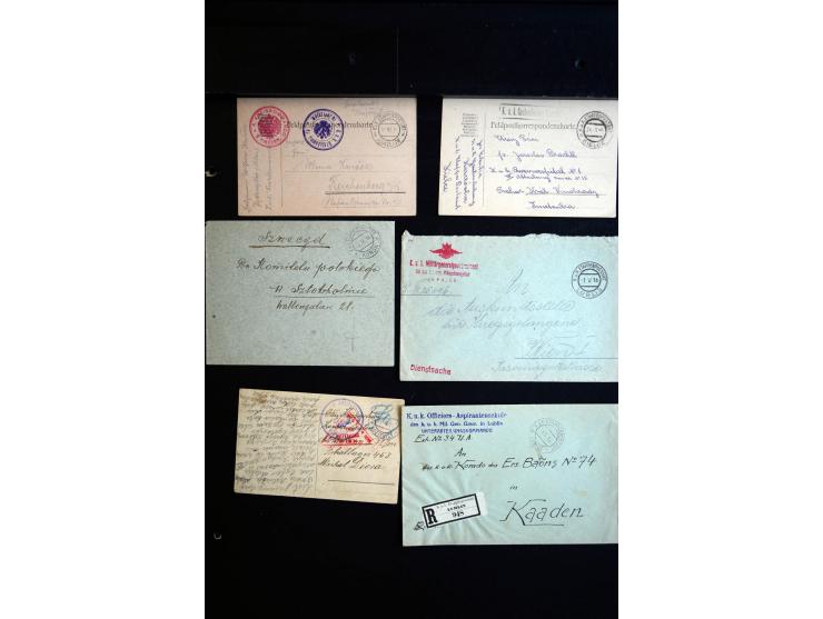 1914/18, umfangreicher Sammlungsposten mit einigen hundert Zensurbriefen und Karten inkl. viel Feldpost, dabei viele verschie