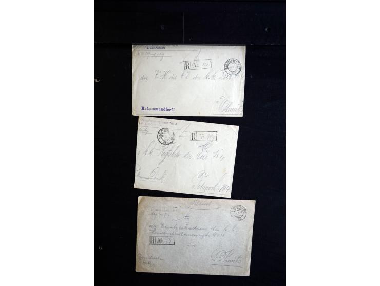 1914/18, umfangreicher Sammlungsposten mit einigen hundert Zensurbriefen und Karten inkl. viel Feldpost, dabei viele verschie