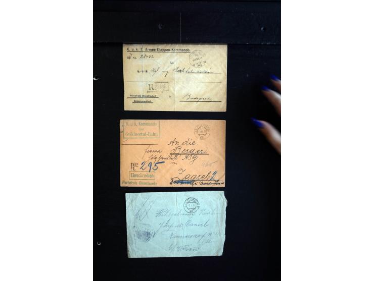 1914/18, umfangreicher Sammlungsposten mit einigen hundert Zensurbriefen und Karten inkl. viel Feldpost, dabei viele verschie