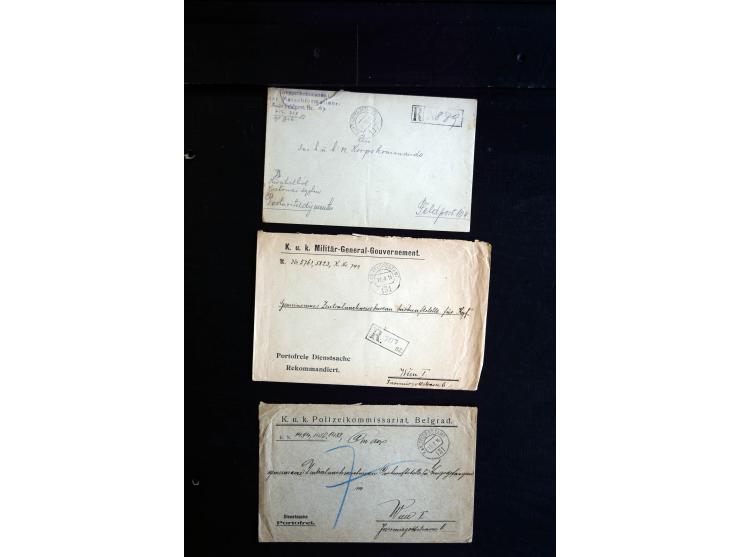1914/18, umfangreicher Sammlungsposten mit einigen hundert Zensurbriefen und Karten inkl. viel Feldpost, dabei viele verschie