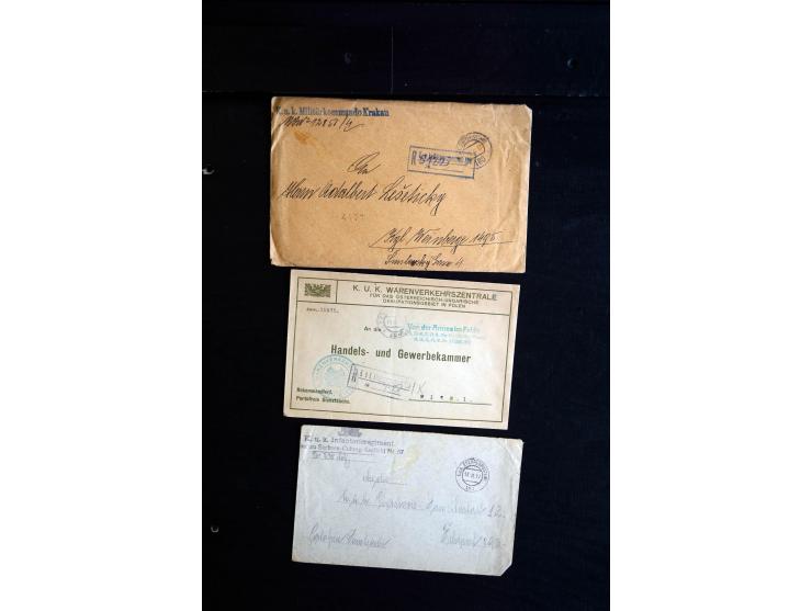 1914/18, umfangreicher Sammlungsposten mit einigen hundert Zensurbriefen und Karten inkl. viel Feldpost, dabei viele verschie