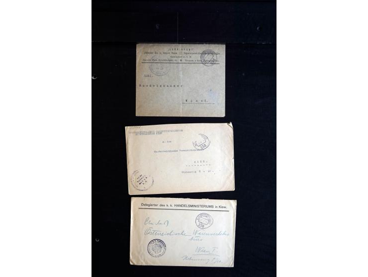 1914/18, umfangreicher Sammlungsposten mit einigen hundert Zensurbriefen und Karten inkl. viel Feldpost, dabei viele verschie