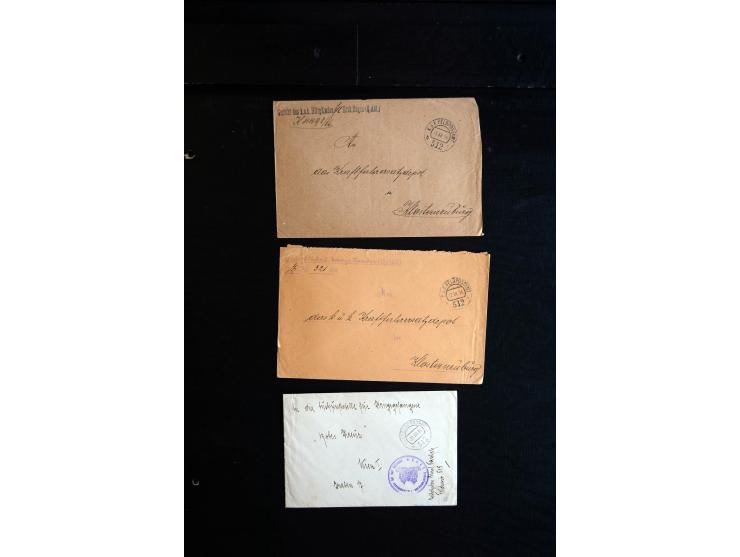 1914/18, umfangreicher Sammlungsposten mit einigen hundert Zensurbriefen und Karten inkl. viel Feldpost, dabei viele verschie