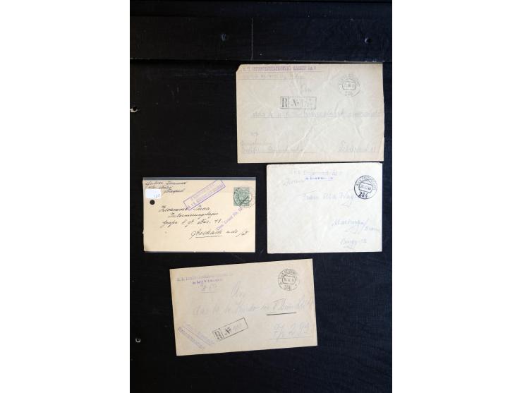 1914/18, umfangreicher Sammlungsposten mit einigen hundert Zensurbriefen und Karten inkl. viel Feldpost, dabei viele verschie