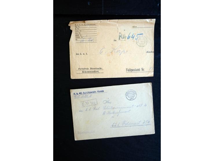 1914/18, umfangreicher Sammlungsposten mit einigen hundert Zensurbriefen und Karten inkl. viel Feldpost, dabei viele verschie